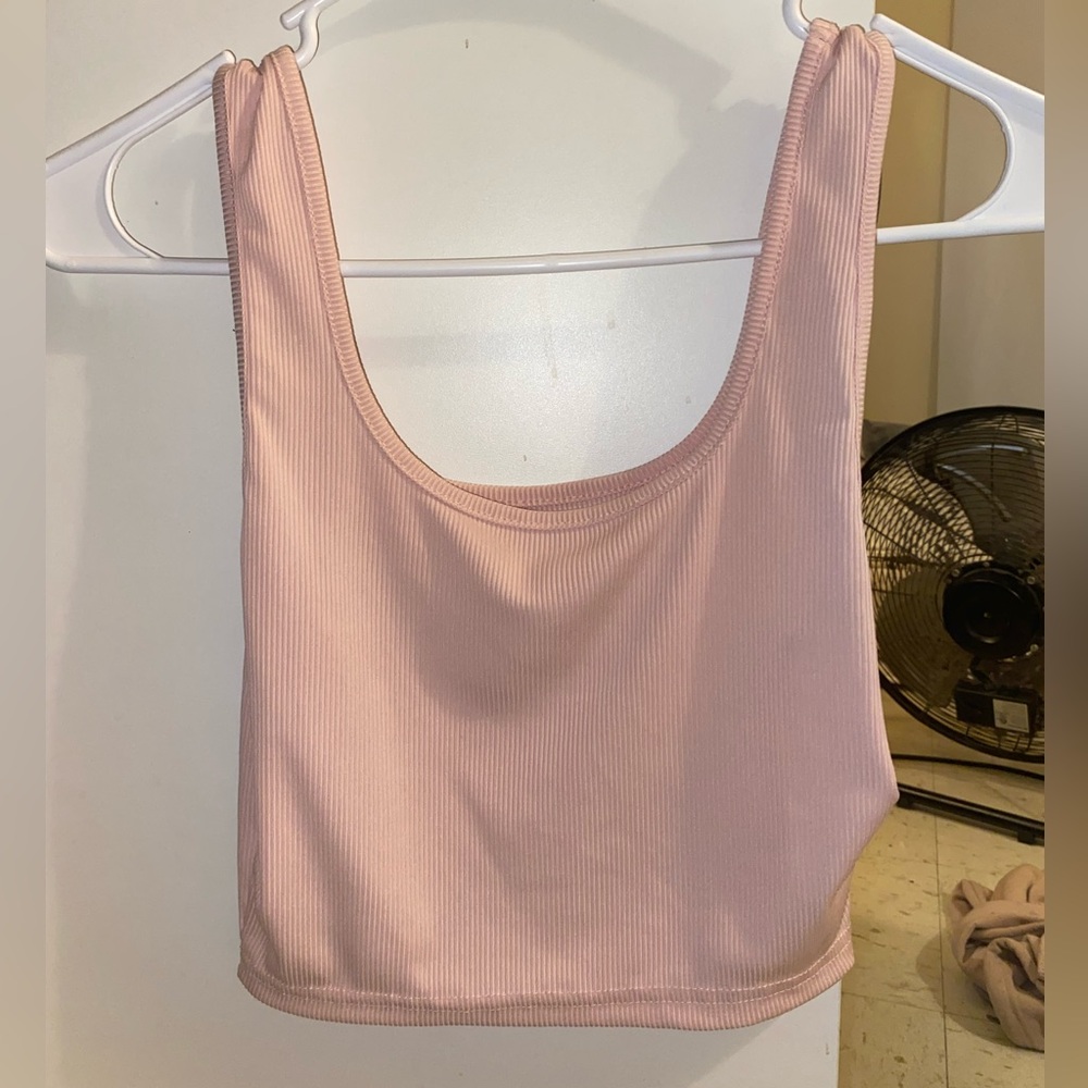 Pink Temu crop top, size small